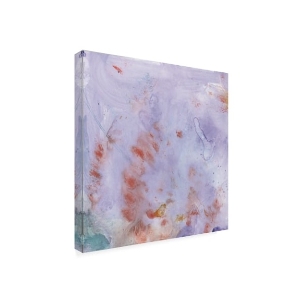 Sheila Golden 'Purple Wind Abstract I' Canvas Art,14x14